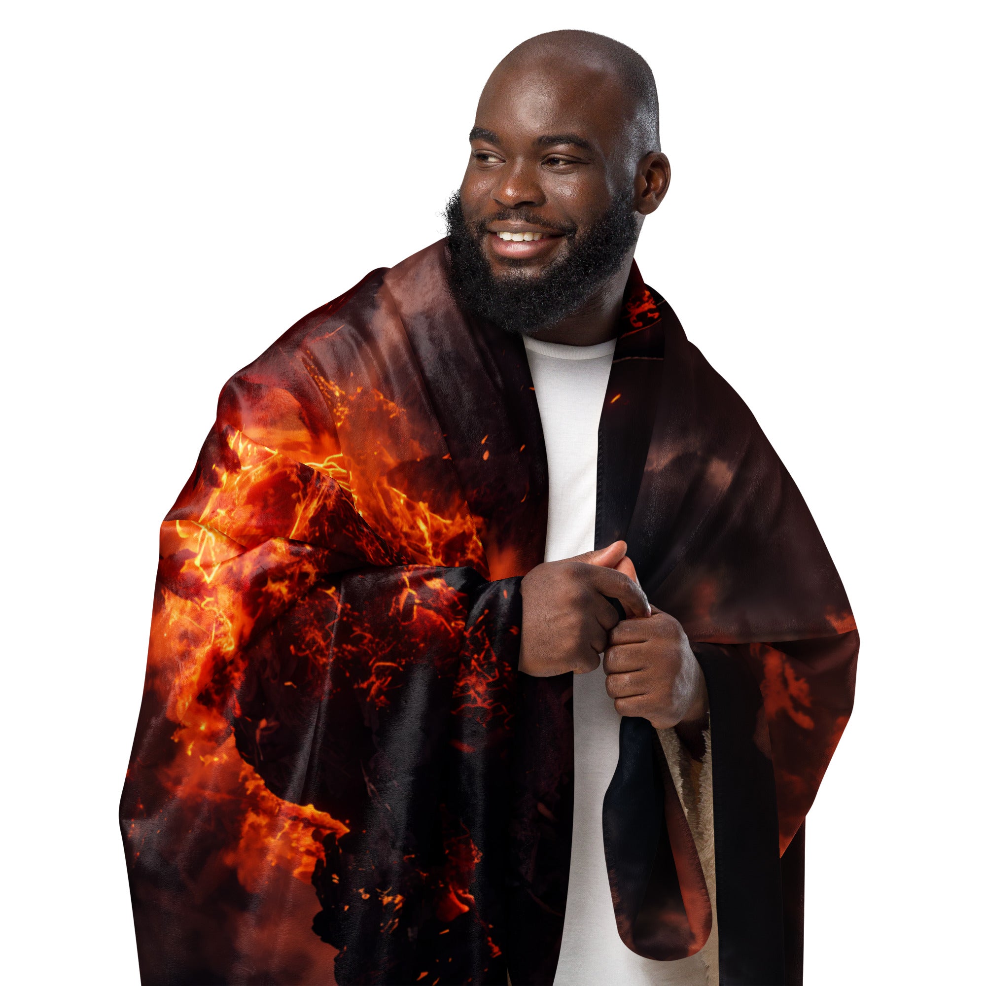 Fire Dragon Sherpa blanket