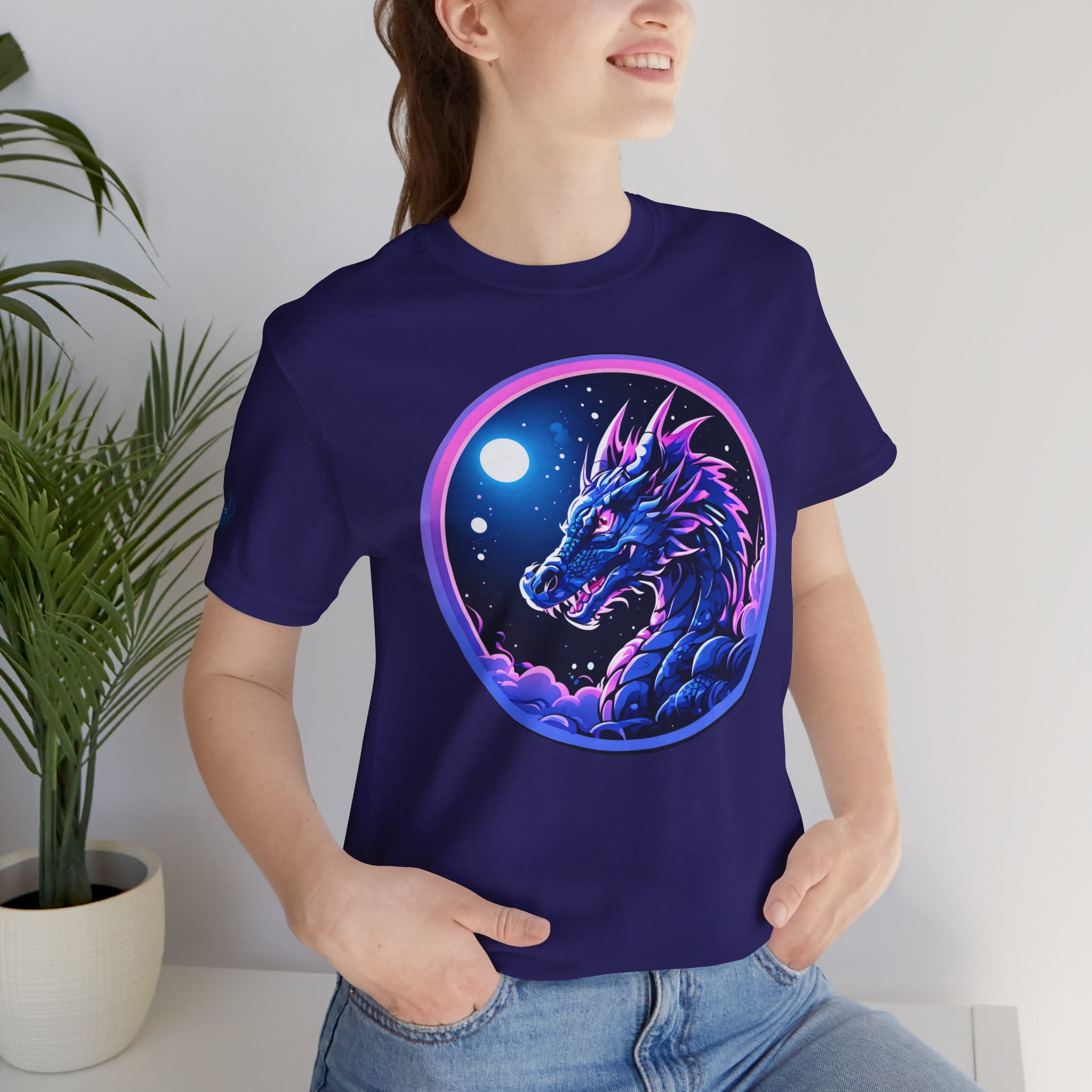 Cotton 80s Retro Dragon Tee