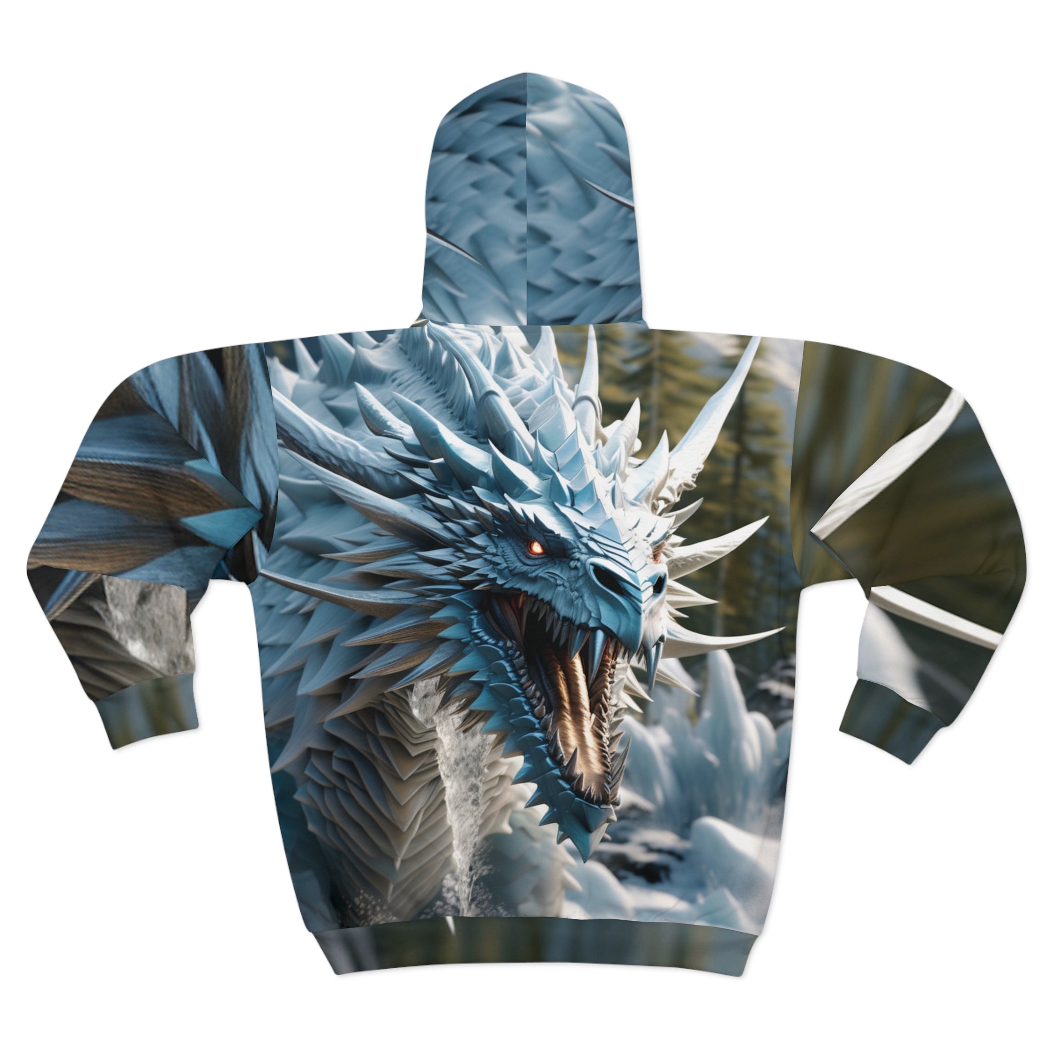 Unisex Ice Dragon Zip Hoodie