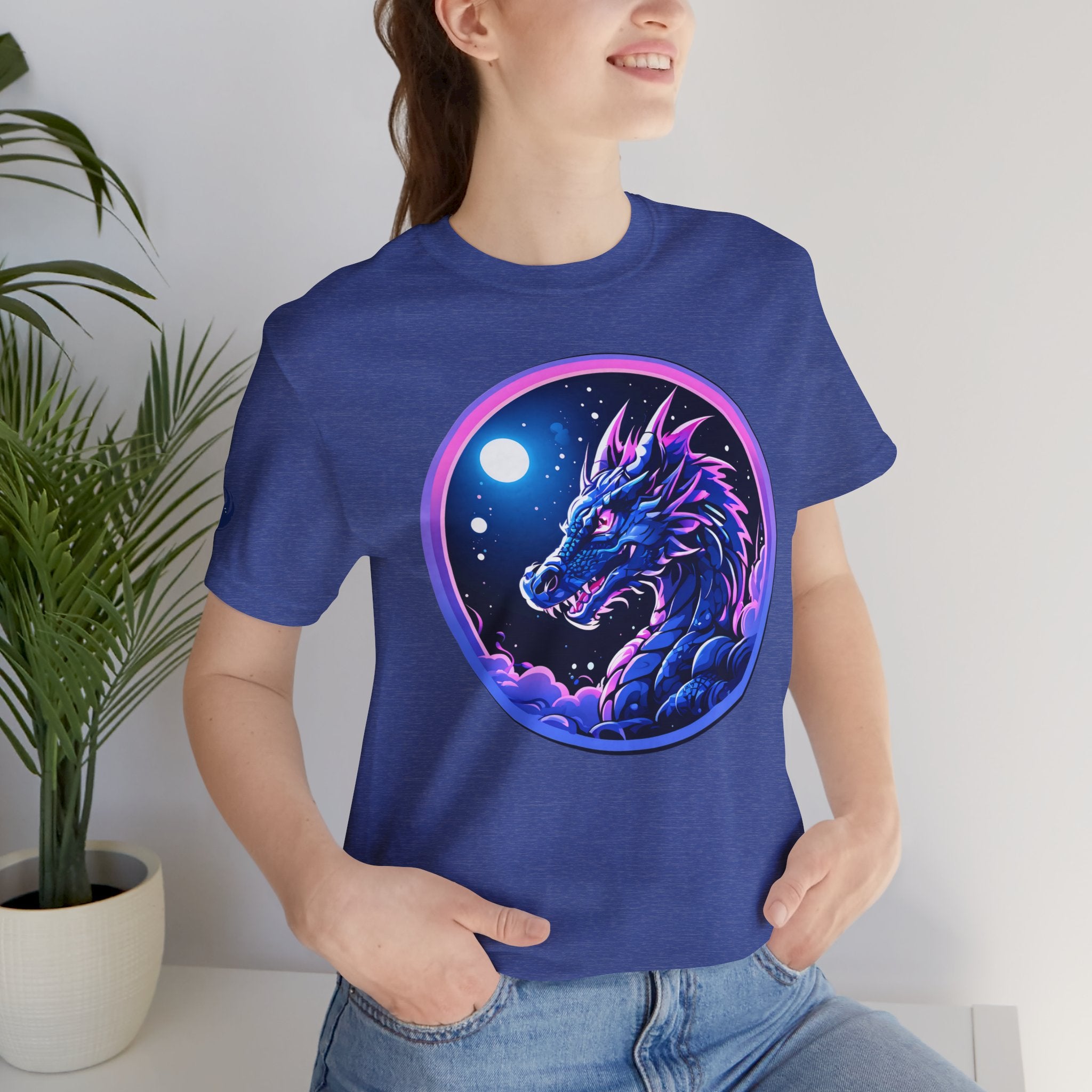 Cotton 80s Retro Dragon Tee