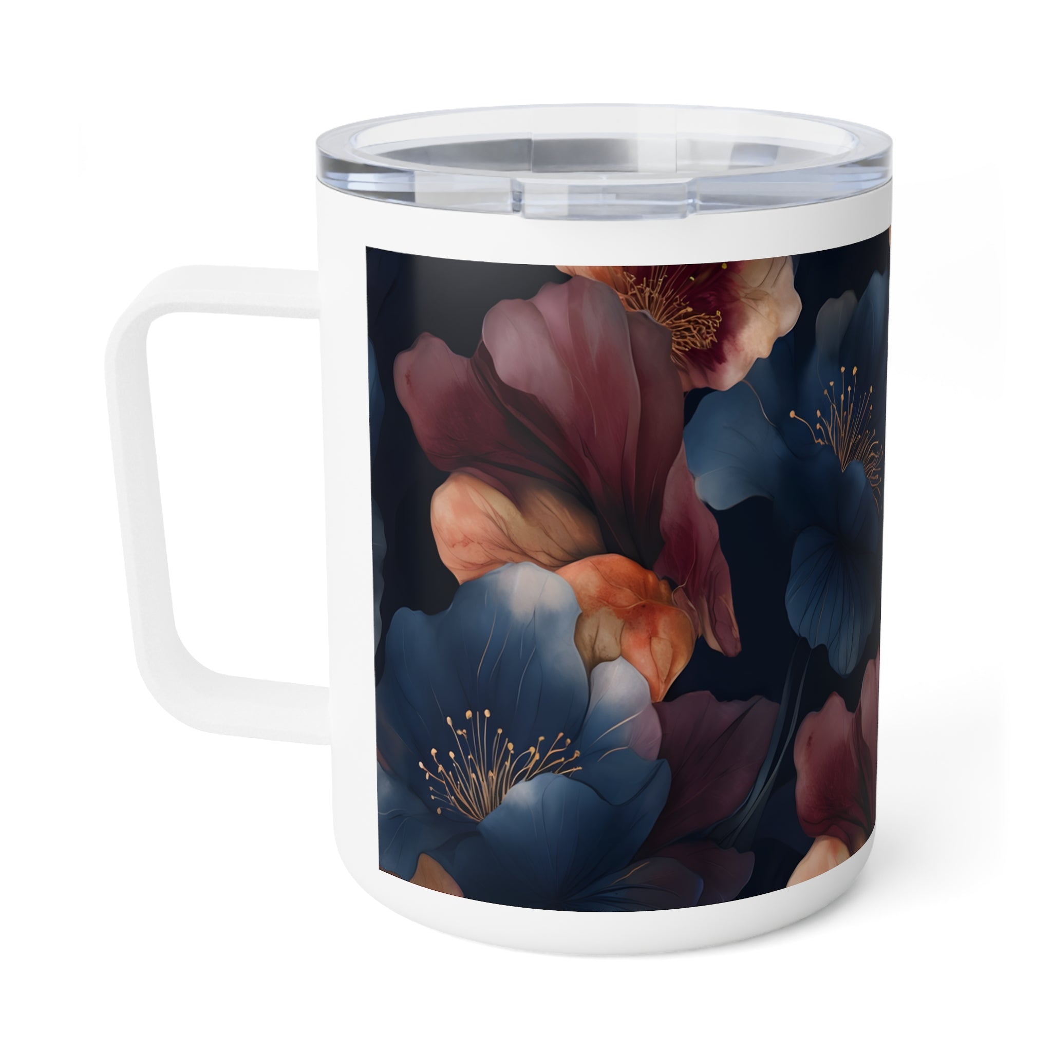 Blue Poppy Insulated Coffee Mug, 10oz