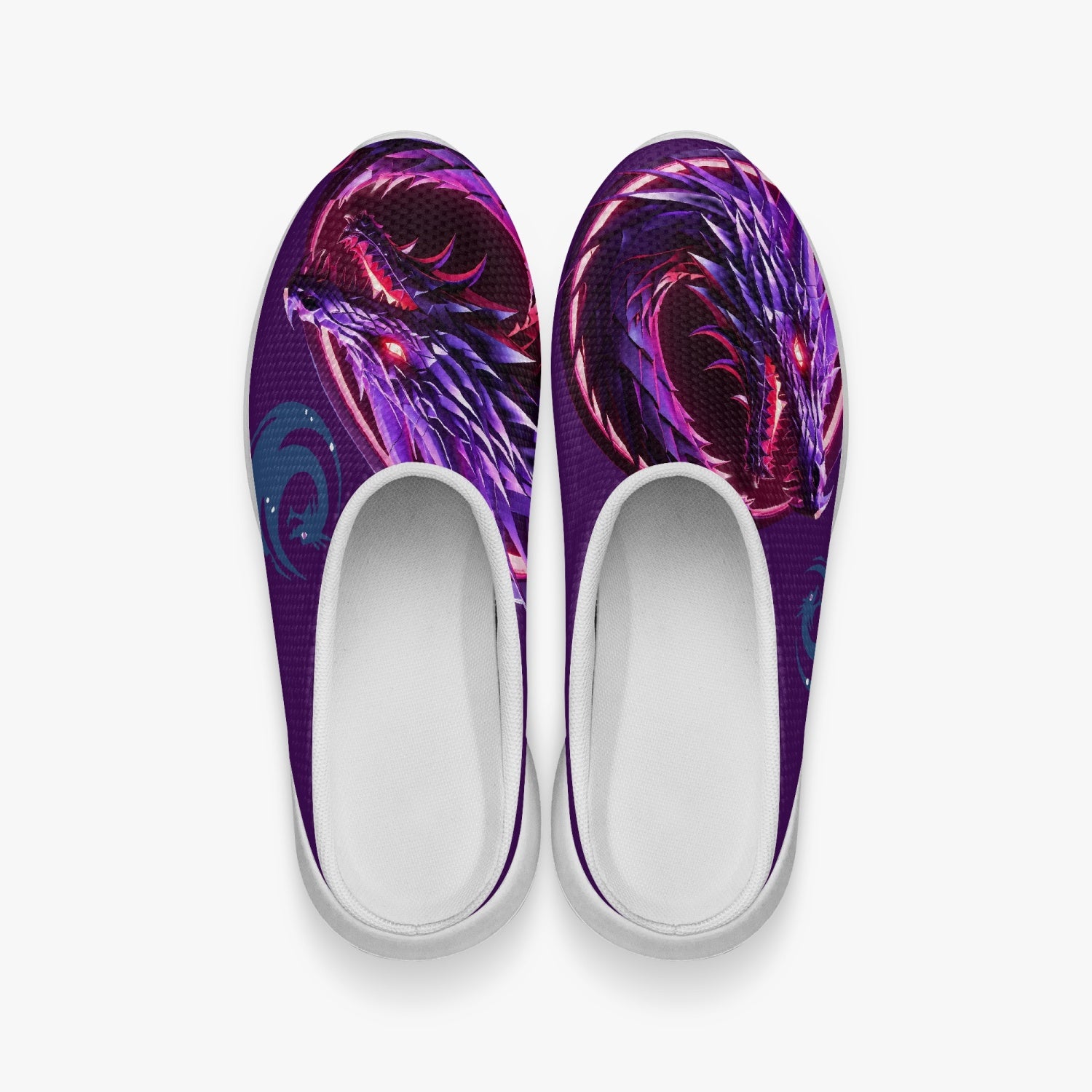 Women's Electric Purple Dragon Slip-On Shoes