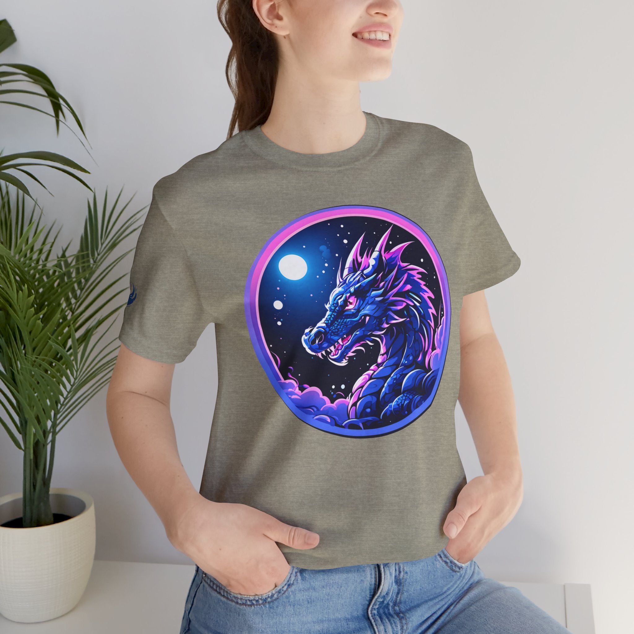 Cotton 80s Retro Dragon Tee