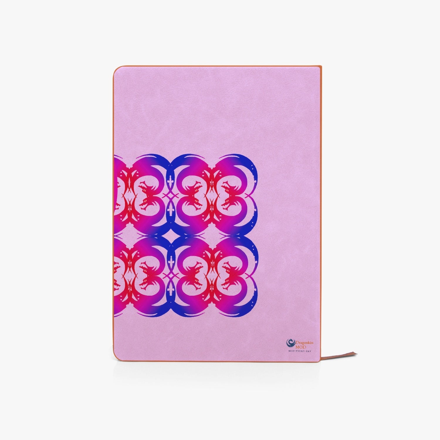 Magenta Celtic Dragon Leather Journal Notebook