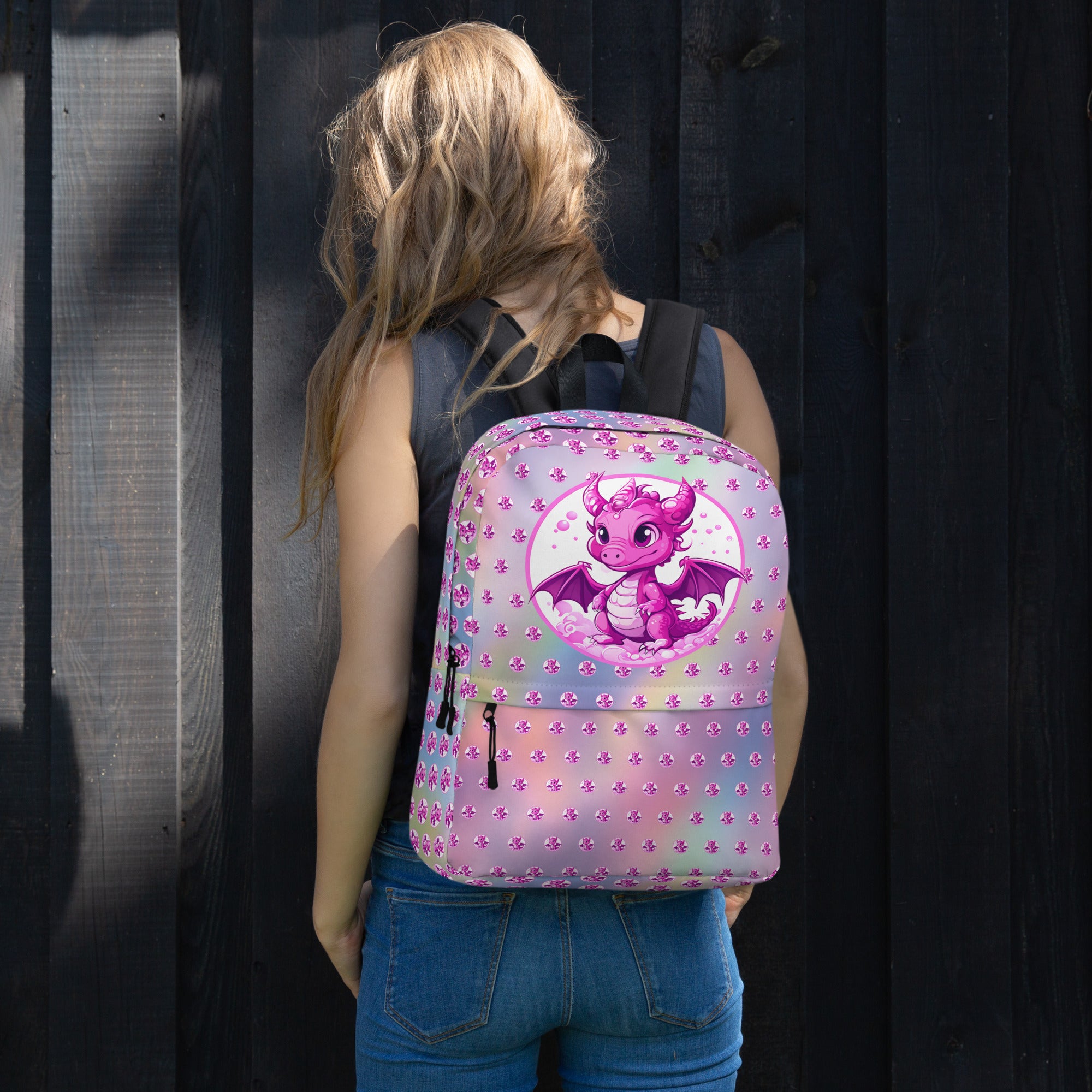 Bubbles Pink and Purple Swirl Backpack