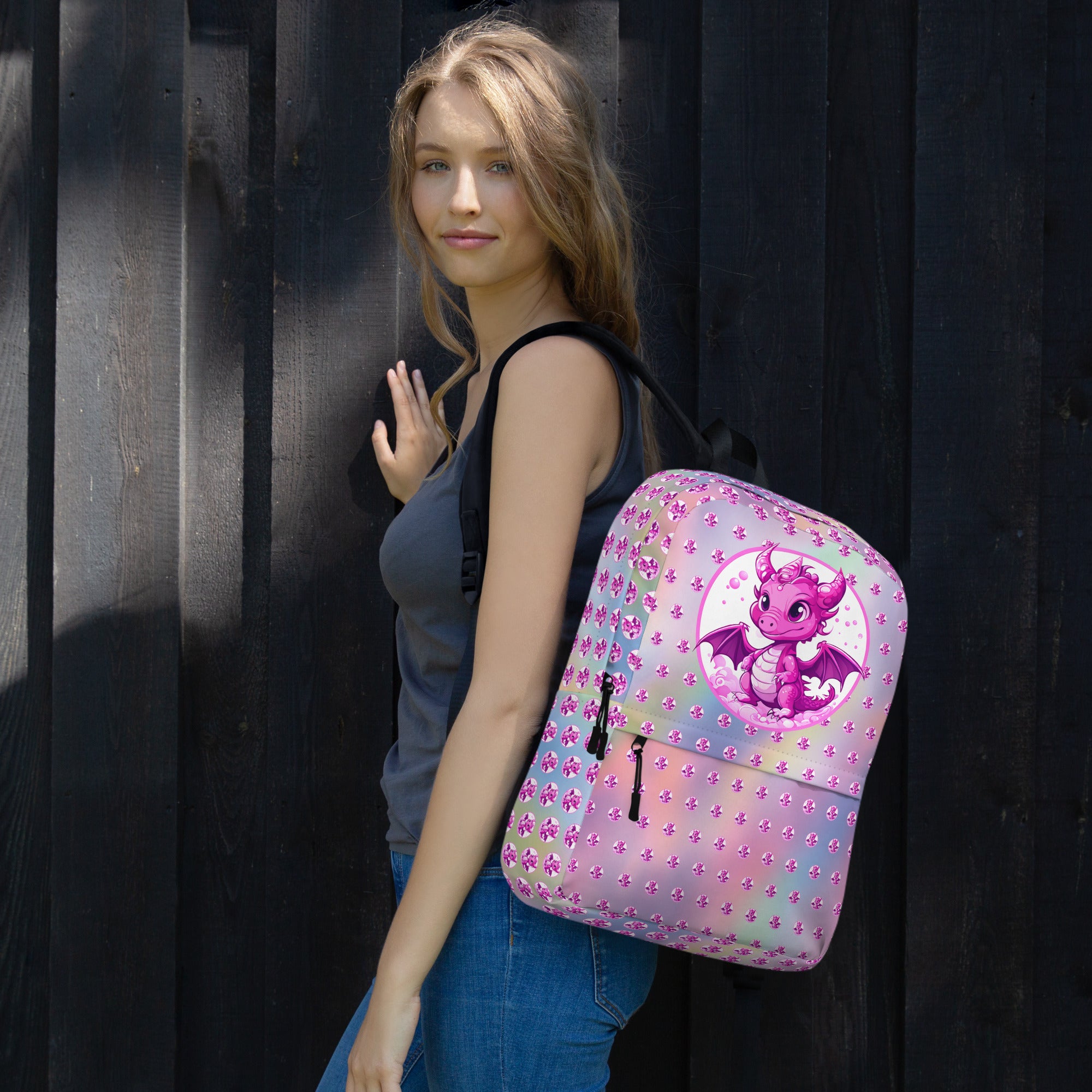 Bubbles Pink and Purple Swirl Backpack