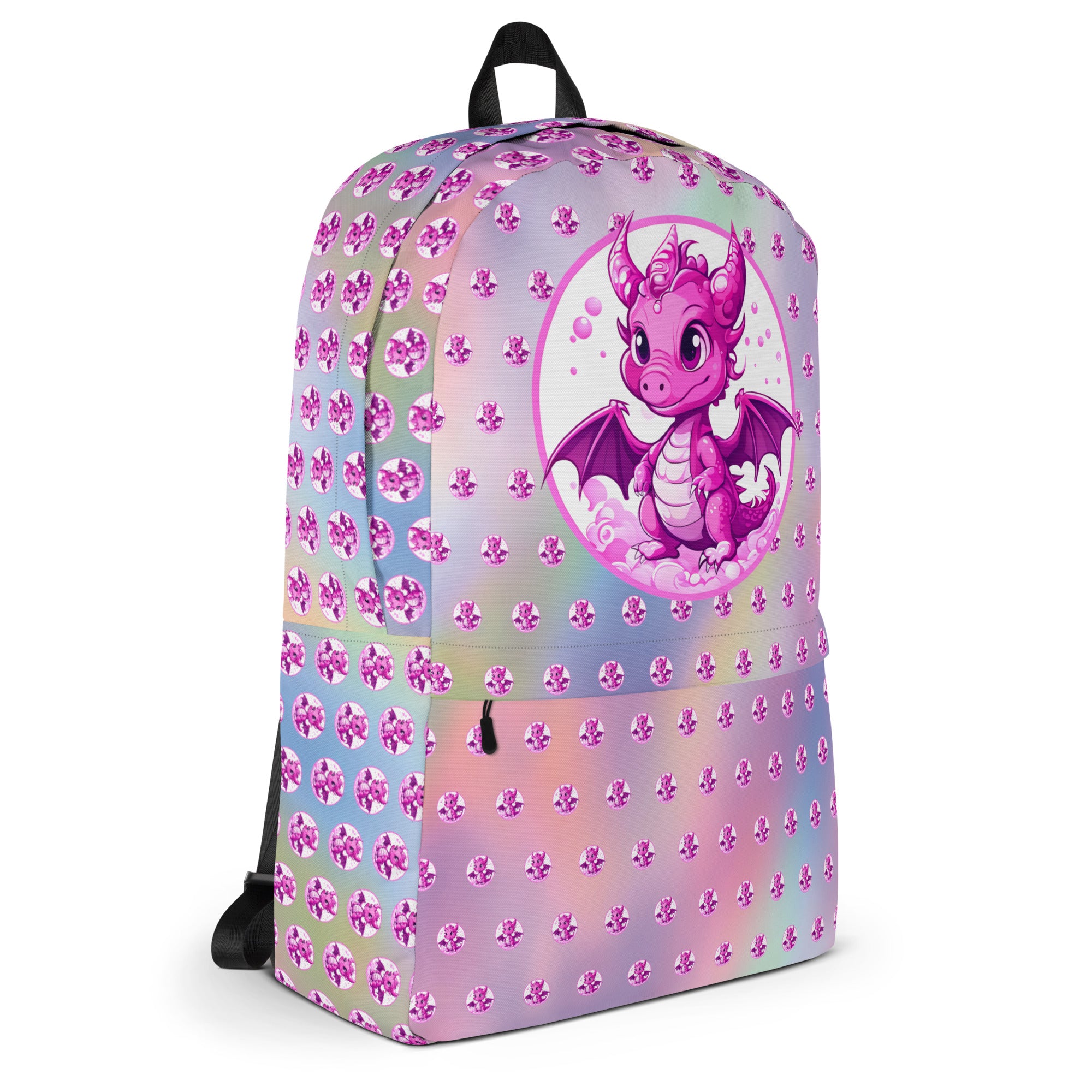 Bubbles Pink and Purple Swirl Backpack