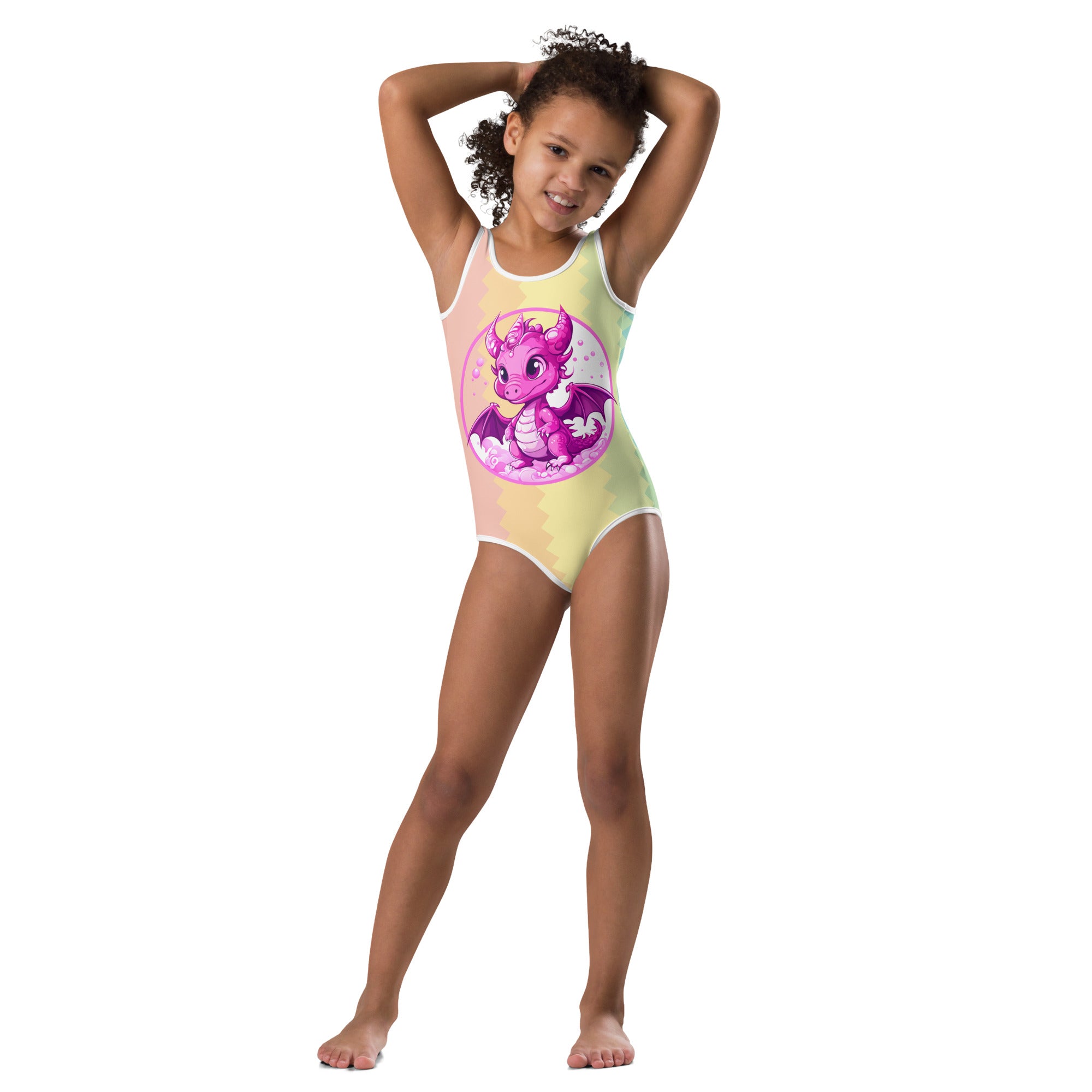 Bubbles Dragon Rainbow Kids Swimsuit