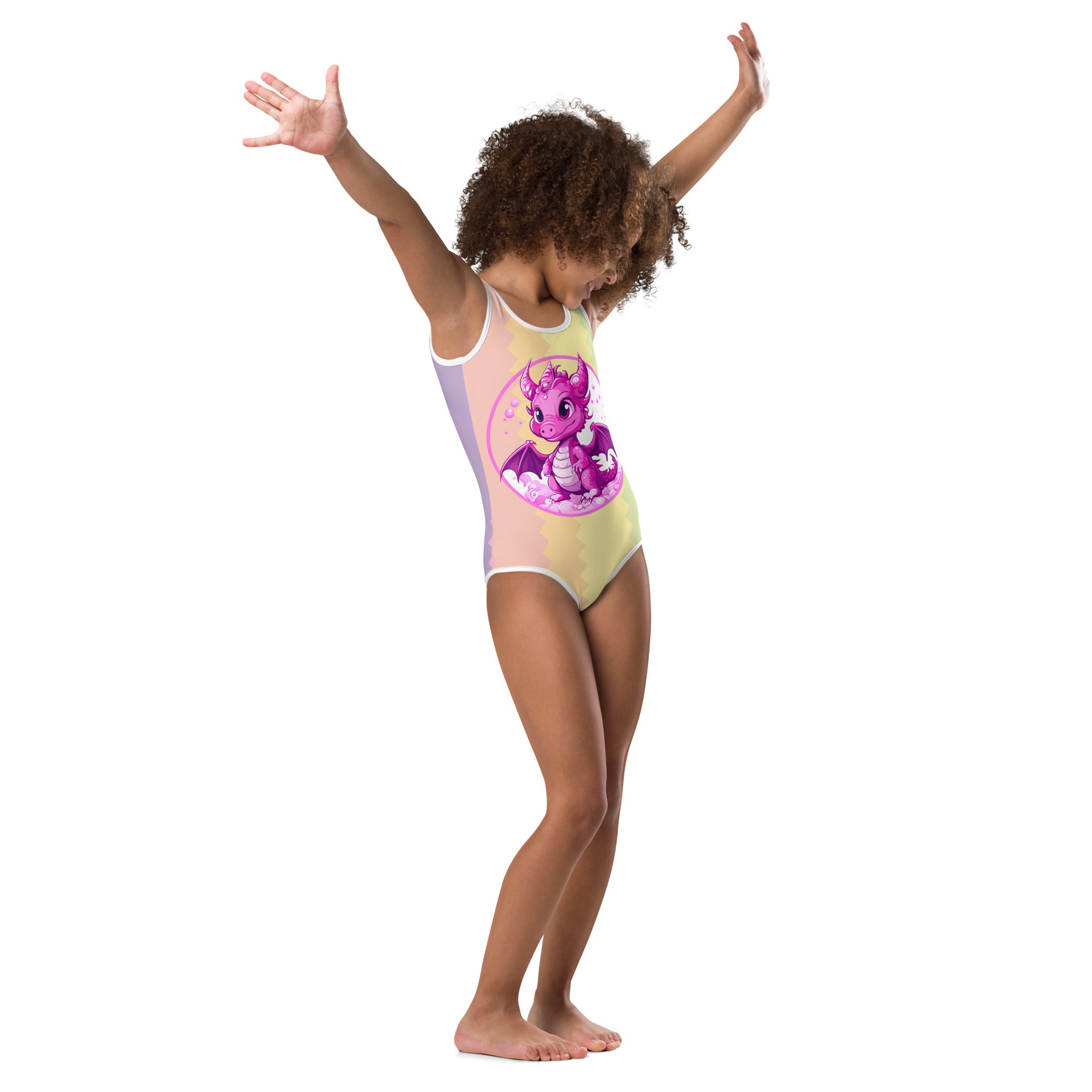 Bubbles Dragon Rainbow Kids Swimsuit