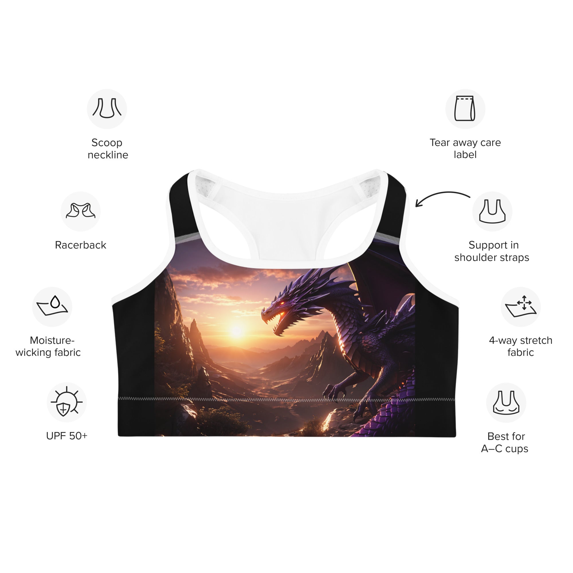 Purple Dragoness Sports bra