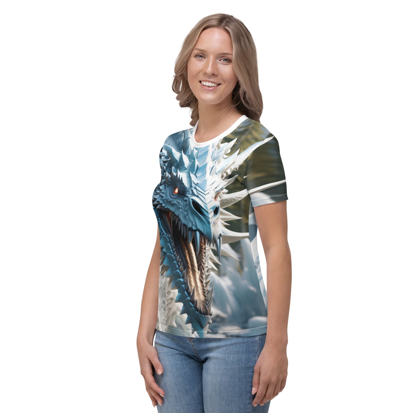 Ice Dragon Fitted Women's T-shirt
