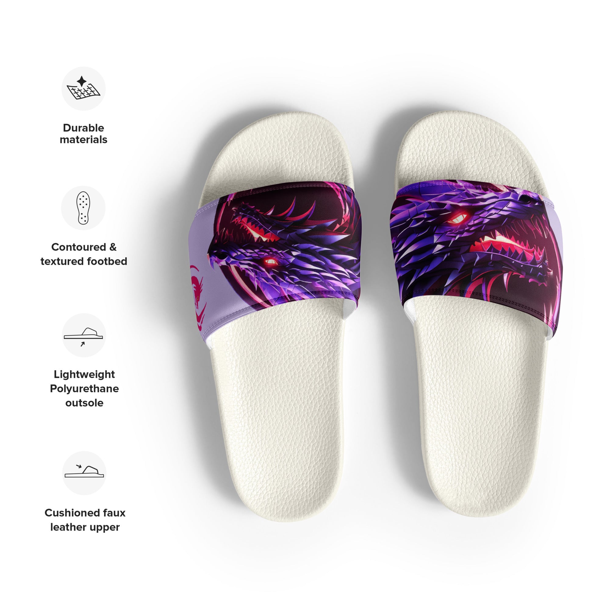 Electric Purple Dragon Men’s Slides