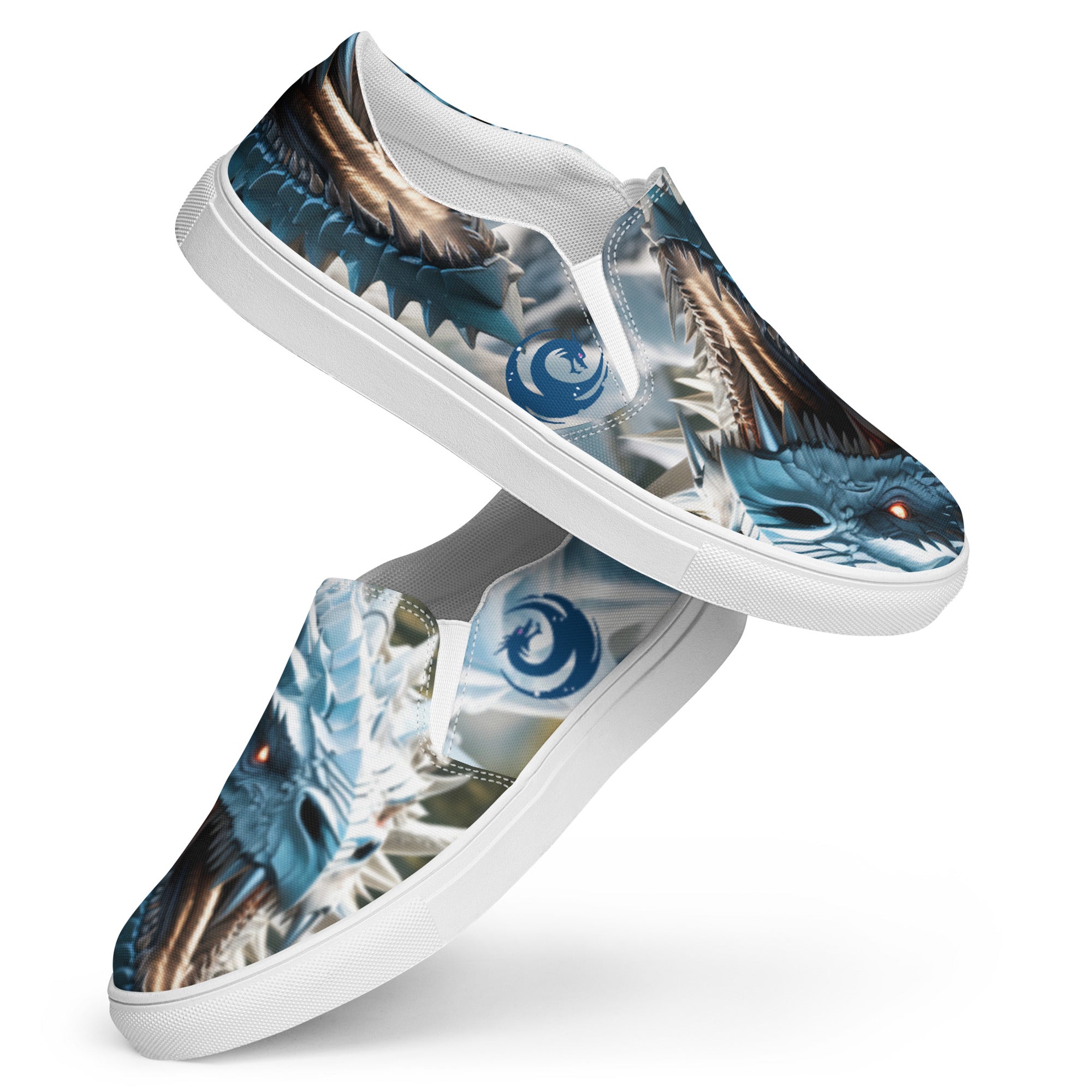 Boy's & Men’s Ice Dragon Slip-On Canvas Shoes