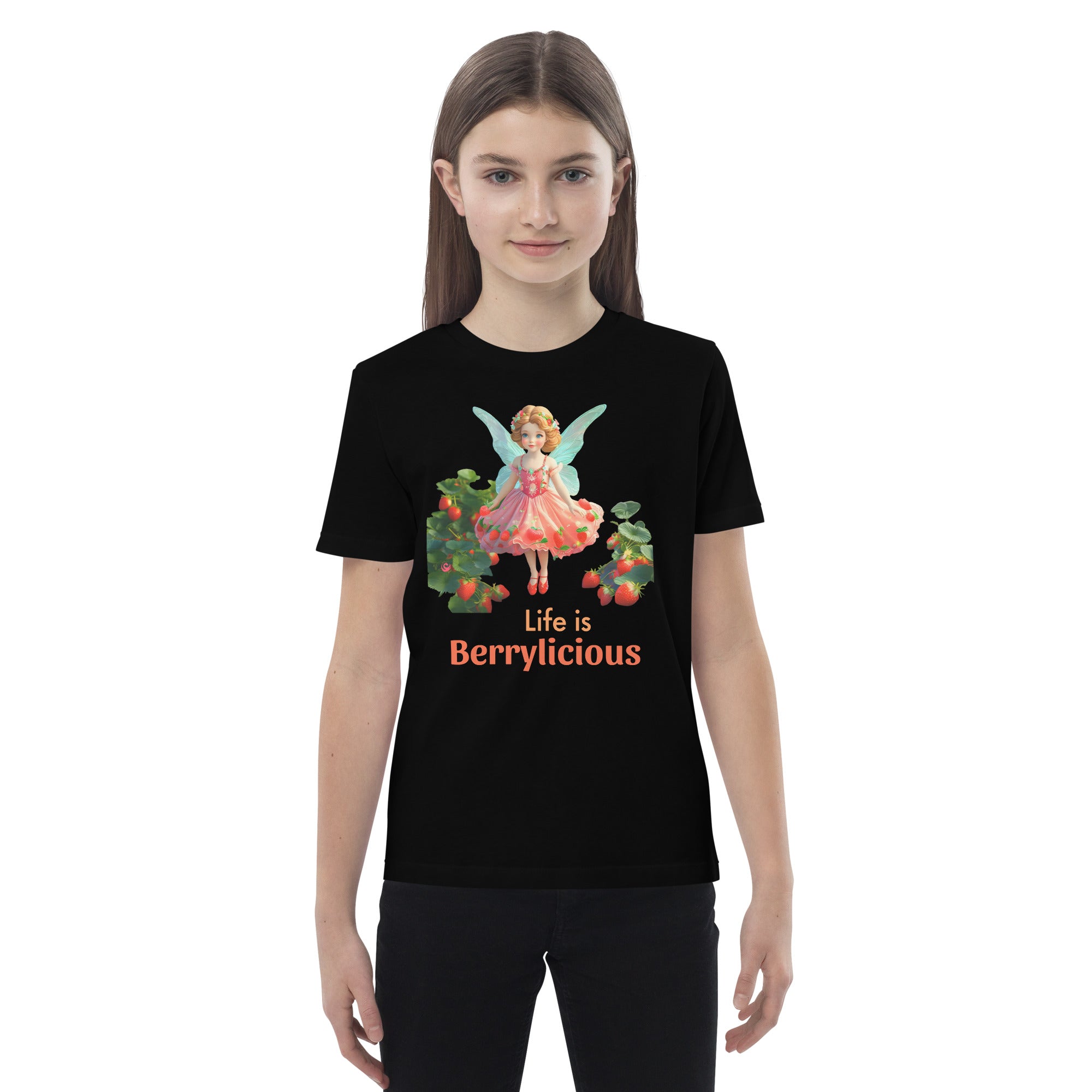 Organic 100% cotton kids t-shirt Berrylicious Fairy