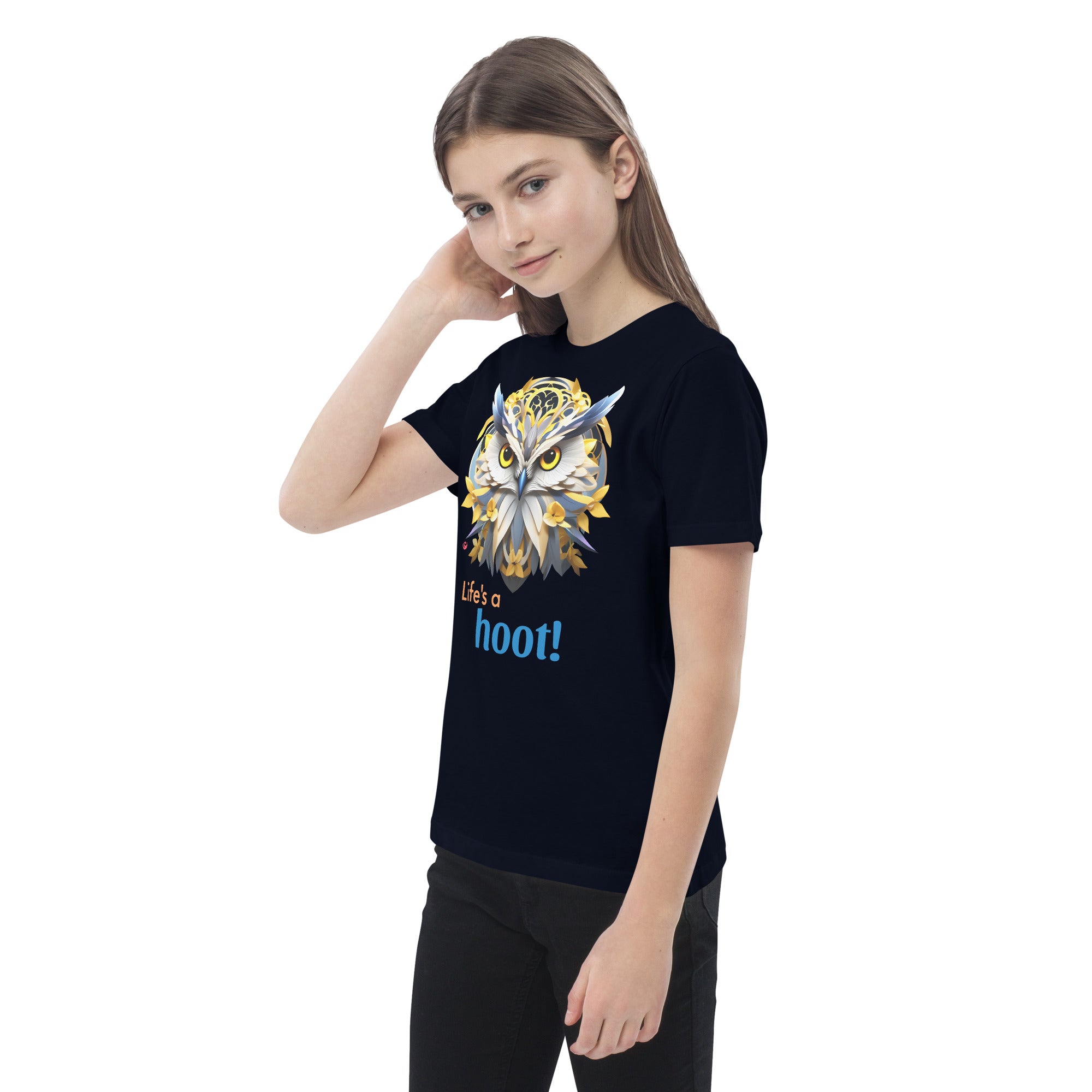 Organic 100% cotton kids t-shirt Life's a Hoot!