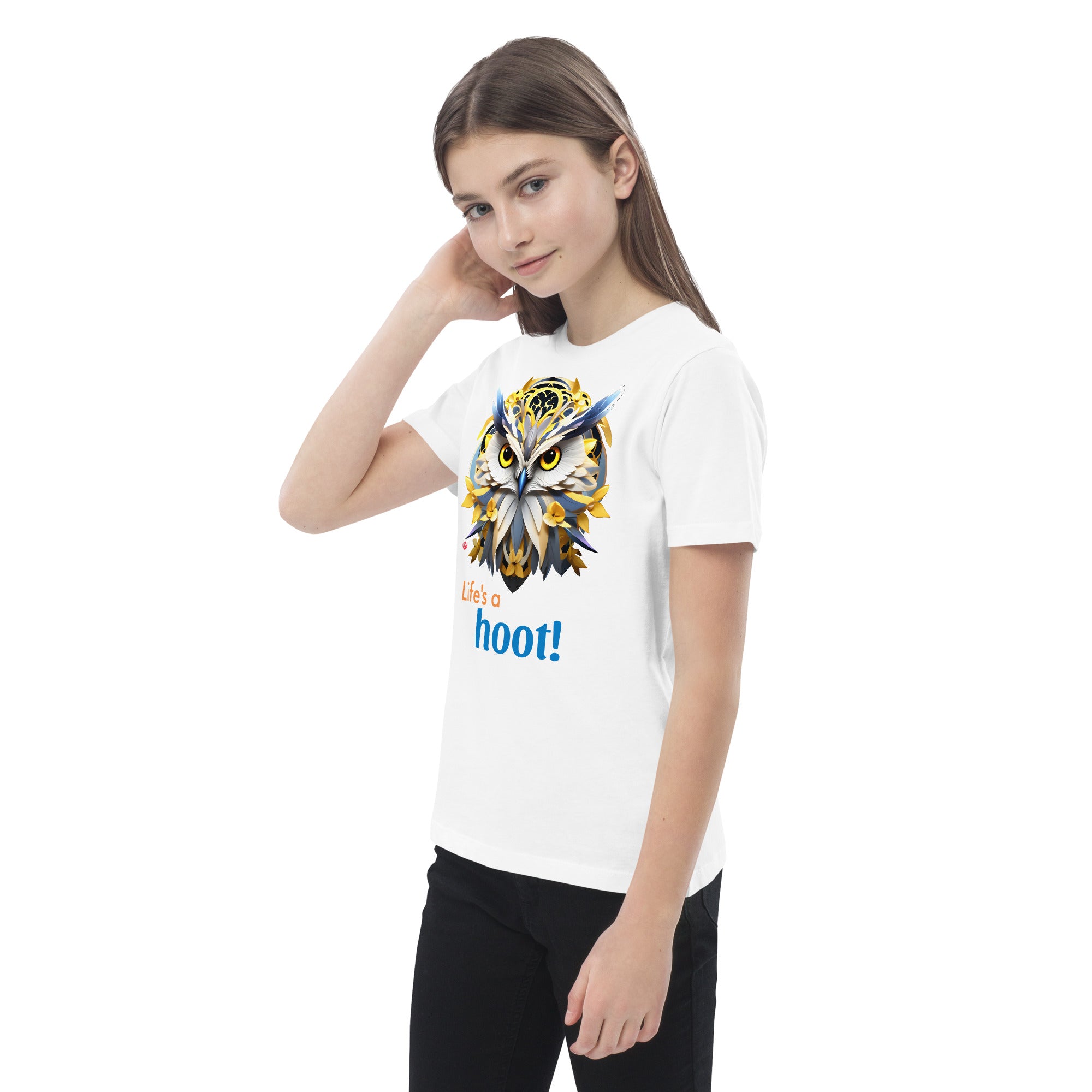 Organic 100% cotton kids t-shirt Life's a Hoot!