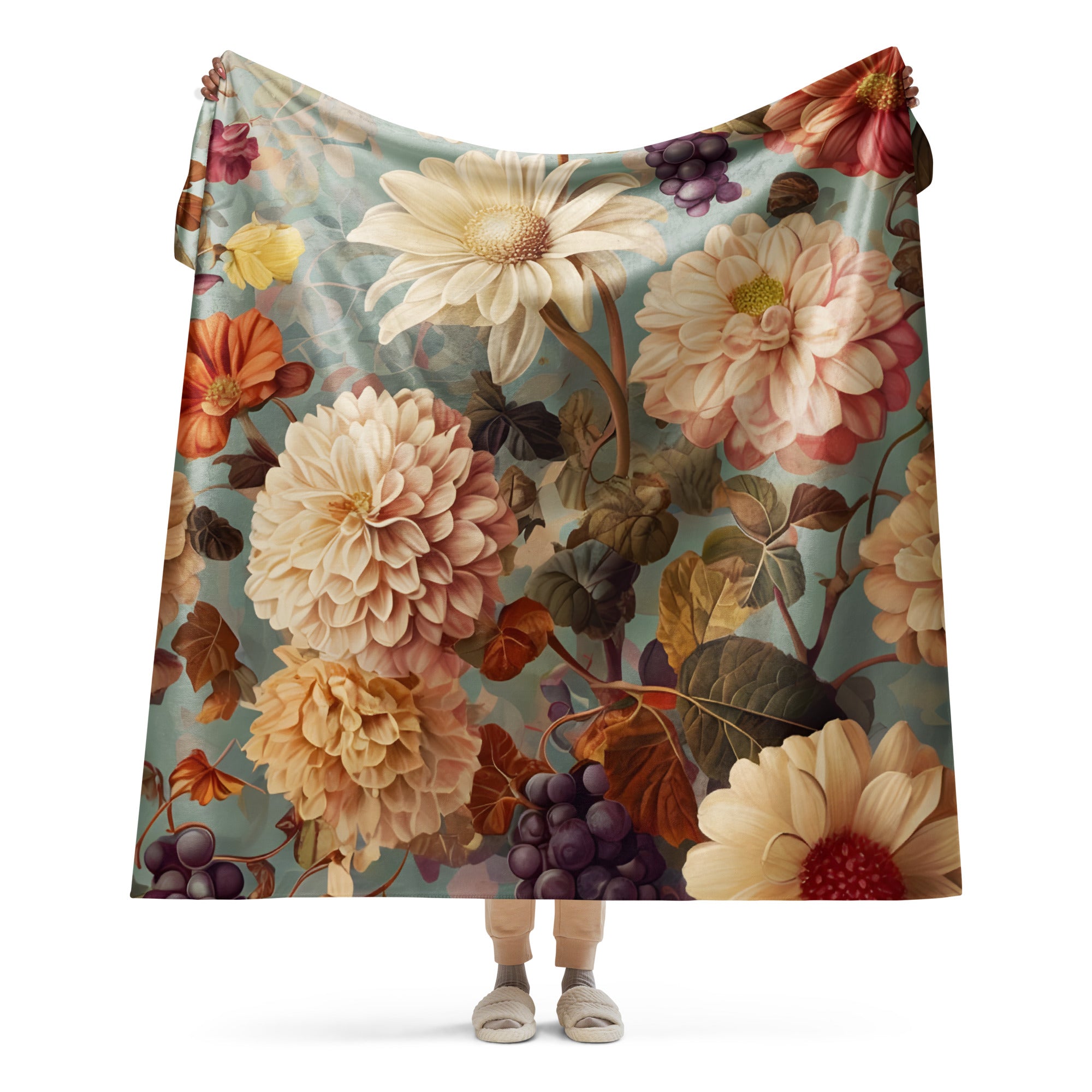 Dahlia Velvet & Sherpa blanket