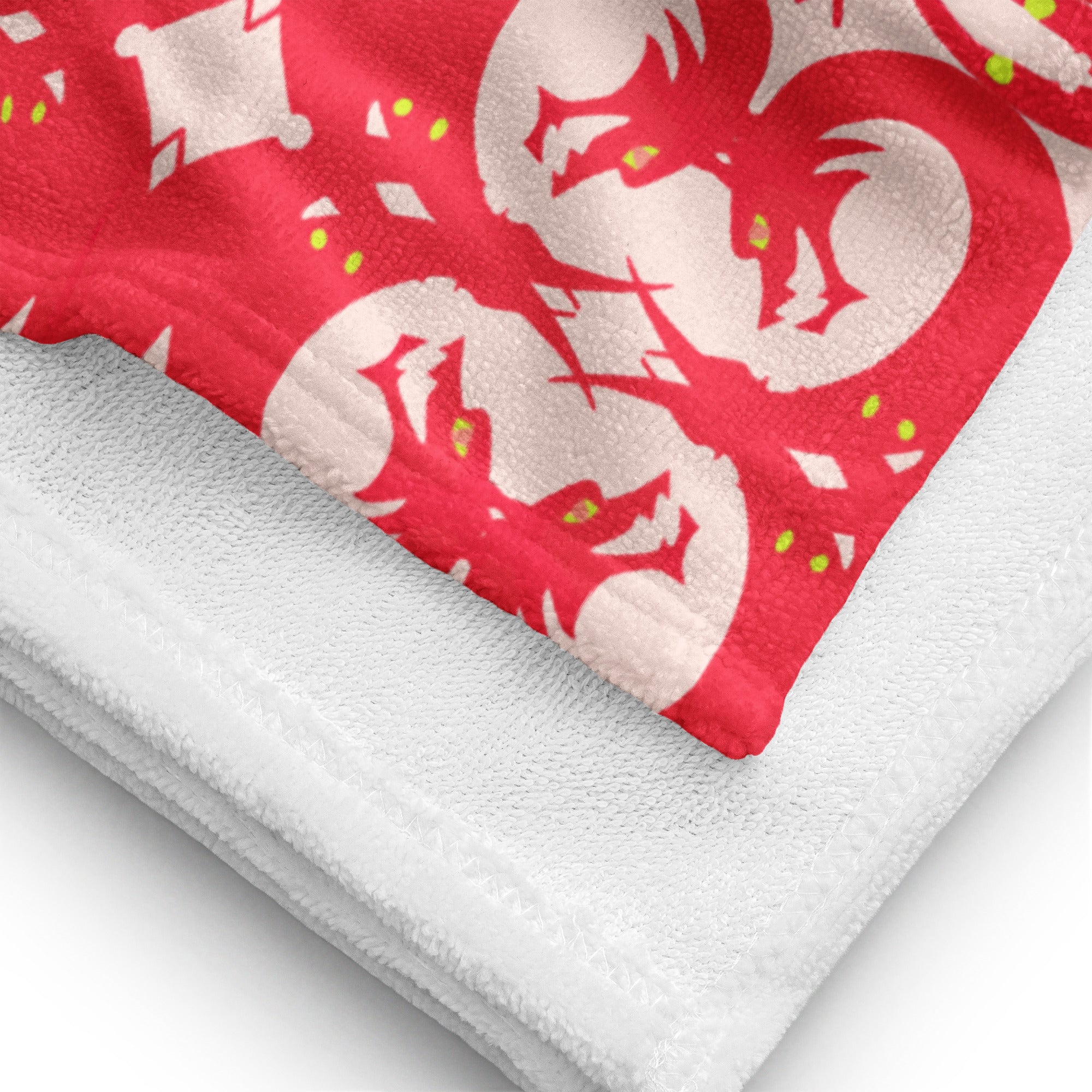 Geometric Dragon Trellis Towel