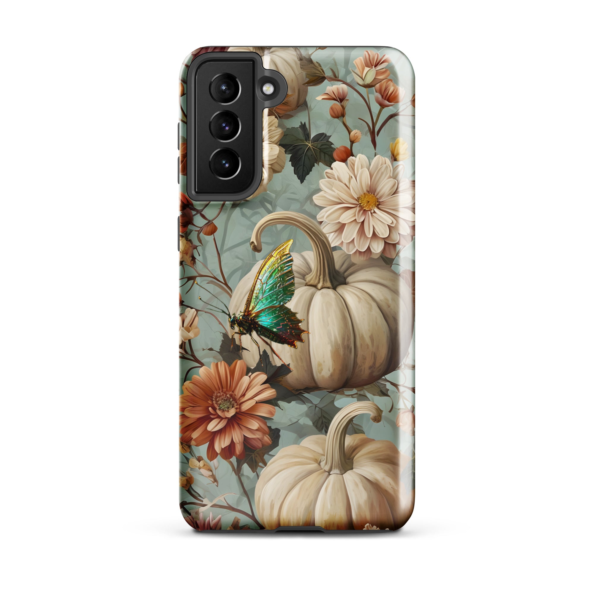 Fall Floral Butterfly and Pumpkin Tough case for Samsung®