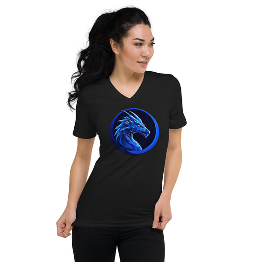Water Dragon Short Sleeve V-Neck T-Shirt